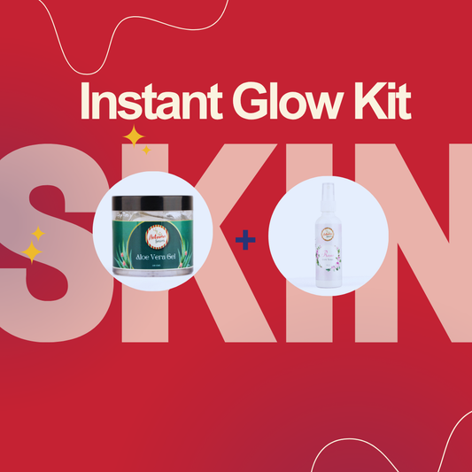 Instant Glow Kit (Aloe Vera Gel + Rose Hydrating Mist)